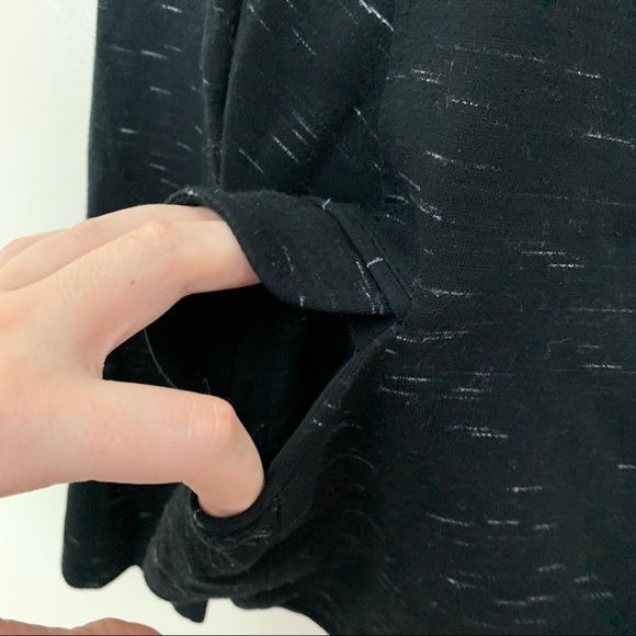 [Three Dots] Black Heather Print  Jersey Knit Blazer - Picture 5 of 9